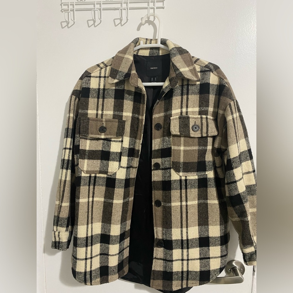 Forever 21 oversized plaid jacket